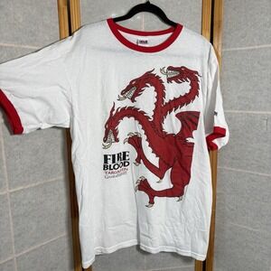 Game of Thrones Fire and Blood Targaryen -t‎ shirt Three Headed Dragon Large XL
